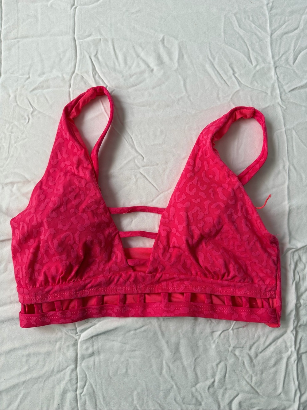 Women’s Strappy Pink Bralette - Classic Comfort